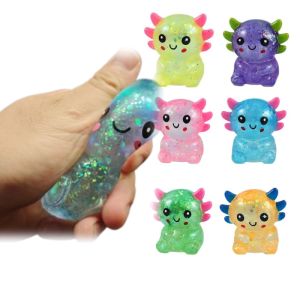 Ne Doh Crystal Salamander Squishy Toy Cute Animal Squeeze Stress Relief Crystal Mud 말랑이 Splat Gifts for Kids Adults Party Favors