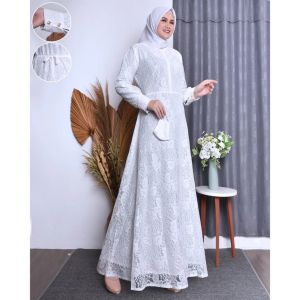 (COD)DRESS TERBARU GAMIS BURKAT JUMBO SIZE M L XL XXL 3XL / GAMIS PESTA KONDANGAN