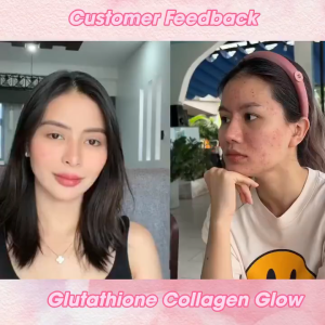 Glutathione Collagen Glow Gummies & L-Glutathione Skin Whitening Vegan Gummies | Brighten Skin | Antioxidant | Detox | Immune Boost | Anti-Aging