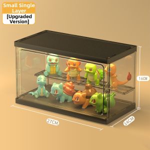 Transparent Acrylic Display Shelf with Light Handheld Model Organizer