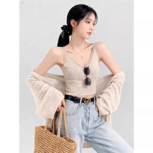 chaqi | Áo Cơ Bản Co Dãn Ôm Body Vải Lông Cừu Nỉ Dày Cổ Tim Có Viền Ren Ấm