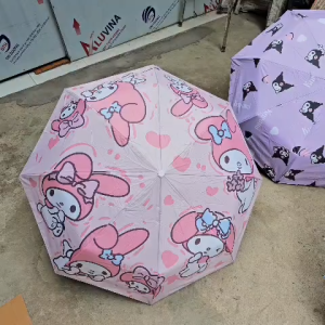 Ô dù bật tự động gấp gọn cho trẻ em và người lớn khung sắt 8 nan sắt