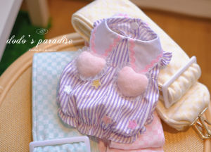 Spring Summer Pet Clothes Pure Cotton Love Heart Bubble Skirt Lightweight Small Size Dog Teddy Yorkie Horse Costume