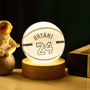 LeBron James Kobe Crystal Glowing Basketball Football Night Lamp Decoration Birthday Gifts for Friends And Classmates