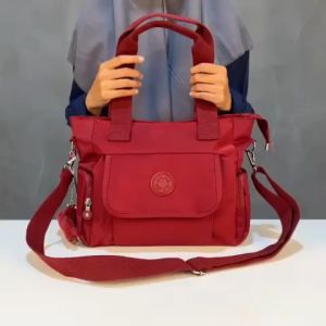 tas besar tenteng selempang tas bahu atau tas wanita 2in1 nylon/ kp 02452