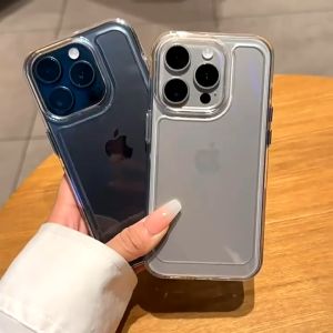 Tri-Town Acrylic Transparent Hard PC Phone Case For iPhone 16 15 14 13 12 11 Pro Max XS Max X XR 7 8 6 Plus SE Shockproof Shockproof Protective Clear Cover