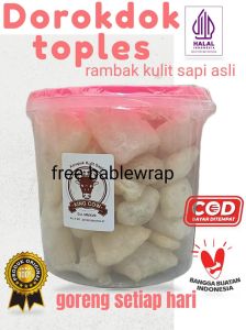 kerupuk kulit sapi asli kemasan toples 5 ltr