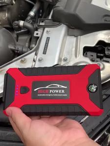 จั๊มสตาร์ทรถ 12v เครื่องชาร์จรถยนต์แบบพกพา จััมพ์สตาร์ท อุปกรณ์ช่วยสตาร์ทรถยนต์ ชุดแบตเตอรี่ USB คู่ เครื่องชาร์จแบตเตอรี่รถยน