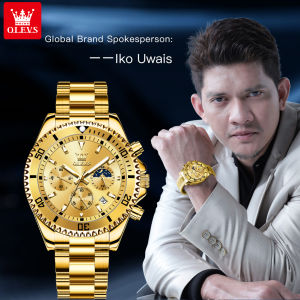 OLEVS watch for mens waterproof 2023 original rotating bezel chronograph luminous calendar tide meter gift for boyfriend Men Casual Watches