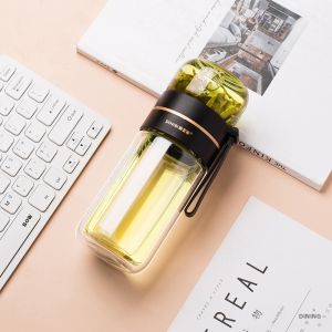 Shockproof Tea-Water Separating Glass Cup