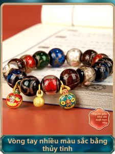 YISHUIGE | Buddhist Talisman Golden Beast Glass Ceramic Bracelet