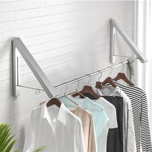 Extendable Sun-Drying Clothes Rod for Large Items Easy Installation Wall-Mounted Folding Indoor Drying Rack