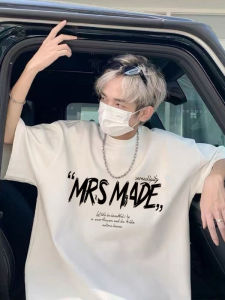 Heavyweight Pure Cotton Short Sleeve T-Shirt Mens Summer New American High Street Loose Teenage High School Students Top