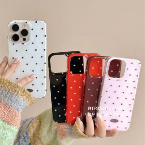 Simple Polka Dot English Couple Phone Case Anti-Fall for Apple Huawei Xiaomi Oppo Honor Pura80 New Model 17Promax Nova14 16Pro Women 15Pro Reno14