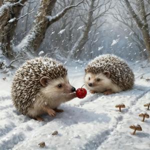 Huacan 5D DIY Diamond Painting Hedgehog Winter Diamond Mosaic Animal Landsacape New Collection 2025 Decorative Paintings