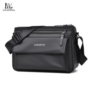 LouisWill Mens Shoulder Bag Waterproof Film Bag Casual Cross Body Bag Fashion Messenger Bag Travel Bag Business Bag Large Capacity Phone Bag Lightweight Bag Leisure Sport Street Bag for College Student
