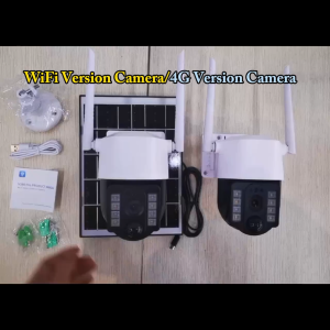 V380 4G ซิมการ์ดพลังงานแสงอาทิตย์กลางแจ้ง CCTV กล้องไร้สาย lP66 กันน้ำอัตโนมัติติดตามการตรวจจับการเคลื่อนไหวกล้องแบตเตอรี่พลังงาน