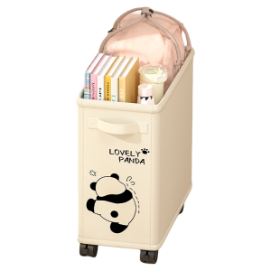 SUOBAI | Under Table Book Storage Organizer Rolling Shelving