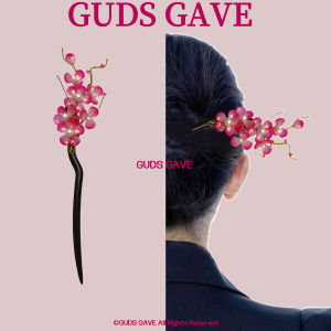 Handcrafted Black Ebony Floral Hairpin Elegant Sweet Style  out Fashion Hair Accessories Traditional Cheongsam Ornament