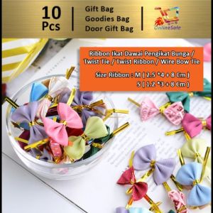 Gift Bag 10pcs Goodies Bag Door Gift Birthday Wedding Party (89)Korean Version Bow Knot Sealing Wire Baking Packaging Tie S or M Size礼物袋礼品袋购物袋