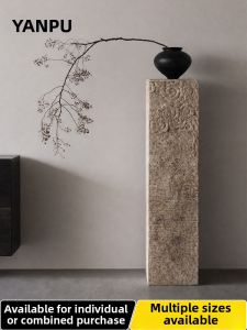 YANPU | New Chinese Style Cloud Stone Column Decorative Flower Stand Courtyard Garden Ornament
