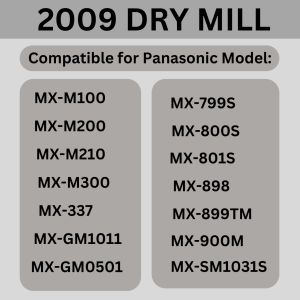 Panasonic (2009) Replacement Old Dry Mill (White) 2 Blade [Not Included Machine]