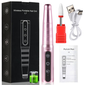 Professional Nail Drill Machine USB Nail File Polishing Pen Rechargeable Nail Drill Machine Portable Manicure Drill Salon Tool