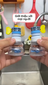 COMBO 3-6 Đầu Lọc Nước Tại Vòi Tăng Áp 360° Có Cánh Quạt Khóa Cổ Dê – Đầu Lọc Kéo Dài Vòi Rửa Chén Bát Tăng Áp Lực Nước Đa Năng