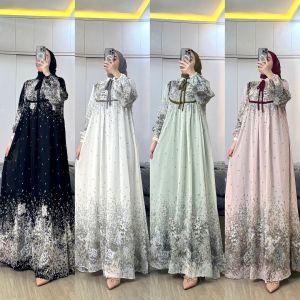 qian set hijab/gamis set hijab/gamis muslim/gamis ceruty/gamis kekinian/baju muslim
