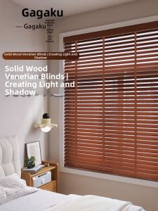 Gagaku | Electric Wood Blind Curtains Sun Blocking Adjustable