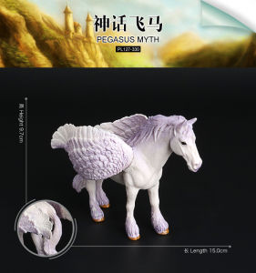 Colorful Mythical Animal Toy Unicorn Model Simulation Flying Horse Statue Lucky Lamb Painting Craft for Children And Adults