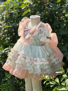 New Arrival Girl Lolita Princess Dress Spanish Baby Girl 100 Days Birthday Party Dress Pettiskirt Western Style
