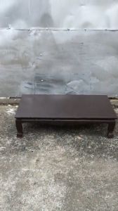 MAITHAI โต๊ะวางพระไม้สัก หมู่ 9 หน้า 4 สีโอ๊ค ขนาด 34*65*17 ซม. โต๊ะวางพระ โต๊ะบูชาพระ โต๊ะหมู่วางพระ