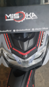 Front Shield Cover Lexi LX 155 Rubber Karet Murah & Keren Aksesoris Sepeda Motor Yamaha