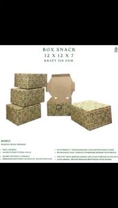 Box Snack 12x12x7 Snack Box 12x12 Non Laminasi (Isi 25 Pcs-B43K17)