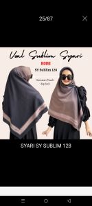 WDY-MUDY//Jilbab segi empat VOAL premium grad A Sublim Printing Gradasi SYARI