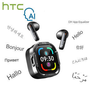 HTC | HTC NE70 Wireless Bluetooth Earphones Touch Screen TWS In-Ear AI Translate Earbud Noise Reduction Game Headset with Mic