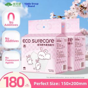ECO SURECARE | Disposable Facial Wipes 180 Sheets