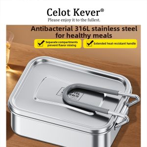 Super Long Insulation 316L Stainless Steel Bento Lunch Box