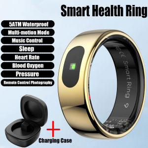 R08 Smart Ring For Xiaomi Samsung Indicator light Sports 5ATM Waterproof Heart Rate Blood Oxygen Sleep Gesture Control Man Woman