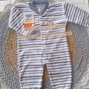 3 Pcs Sleepsuit Jumper Bayi Newborn 0 3 Bulan Lengan Panjang Bodysuit Baru Lahir Seri Chipu Baby Bahan Lembut Motif Lucu Terbaru