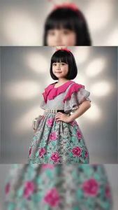 Dress Midi Anak Perempuan Terbaru Bahan Brukat Korneli Bordir Bridal / Dress Angella Kids 3 - 14 Tahun / Dress Kondangan - HanaBalQuesKids