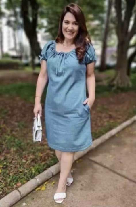 sachin and babi light blue dress Casual Plus Size Denim Dress Plus Size Jean Dress Outfit Ideas TikTok