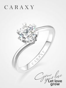 CARAXY | Lab-Grown Platinum Engagement Ring 1 Carat