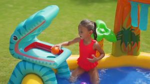 UMI INTEX Theme Children Kids Swimming Pool With Slide Playground Inflatable Kolam Renang Budak 57162/57444/57453/57147