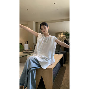 Áo Blouse Không T Tay Phong Cách Pháp Mùa Hè