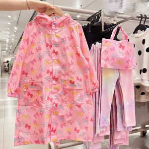 Lightweight Breathable Raincoat for School Girls Baby Parent-Child Hat Soft Quick Dry Cartoon Pattern Childrens Special Use