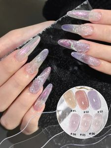 Sơn Móng Tay Gel WS Pink 10ml Thu Đông Phong Cách Nhật Bản Nhũ Đường Đá Kim Tuyến Đa Năng Trang Trí Móng Nghệ Thuật Tự Làm Tại Nhà