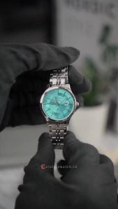 Jam Tangan Wanita Alexandre Christie Classic AC 8348 LDBSSLB Light Blue Dial Silver Stainless Steel Strap