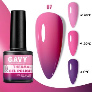 Sơn Móng Tay Gel Đổi Màu Nhiệt GAVY 0.24oz (7ml) Thích Hợp Làm Nail Nghệ Thuật Tại Nhà Và Tại Salon Sơn Cảm Biến Nhiệt Độ